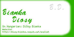 bianka diosy business card