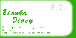 bianka diosy business card